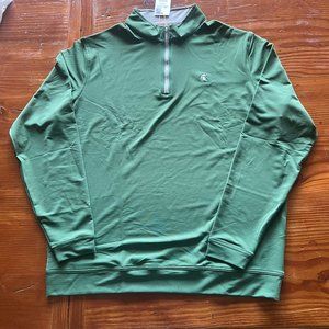 Peter Millar Michigan State Spartans Men's 1/4 Zip Pullover. NWT